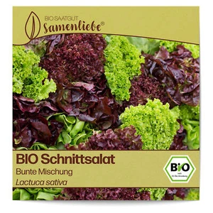 BIO Salat Samen Sorte Bunte Mischung Gemüsesamen BIO Gemüse Saatgut samenfeste S - Bild 1 von 8