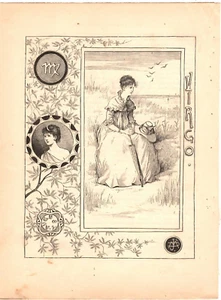 1884 Print Magazine Story Poem Illustrated Virgo the Virgin /No Man's Land - Picture 1 of 9