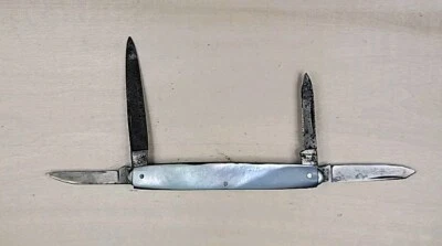 Navaja de Bolsillo Schrade Walden N.Y. Senator de Colección 4 Hojas Mangos Madreperla Foto 1 de 4