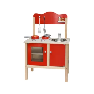 Cocina de juguete de madera roja Viga Toys - Imagen 1 de 1
