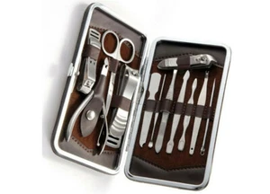 12-teiliges Maniküre-Set Nagelschneider Pflege Pediküre-Kit Männer Frauen UK - Bild 1 von 1