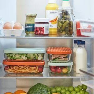 IKEA HAVSTOBIS Food Container with Lid 700ml - Transparent Multi-colour BPA-Free - Picture 1 of 2