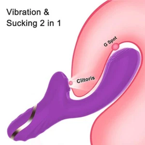 Saugvibrator Ganzkörper Wasserdicht Vibration Klitoris Massagegerät Höhepunkt Sexspielzeug - Bild 1 von 16