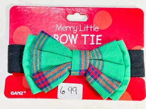 NEW Baby Boys GANZ Merry Little Bow Tie Christmas Plaid 0-12months Boy - Picture 1 of 10