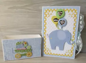 Álbum de fotos álbum de recortes acordeón bebé niño hecho a mano con caja de exhibición 20+ fotos - Imagen 1 de 13