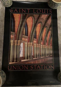 "Póster de exposición fotográfica St. Louis Union Station William E. Mathis 1985 35x23""" - Imagen 1 de 6