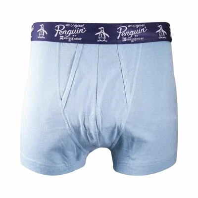 Calzoncillo boxer original Penguin turquesa claro mosca abierta para hombre (S01B) Foto 1 de 4