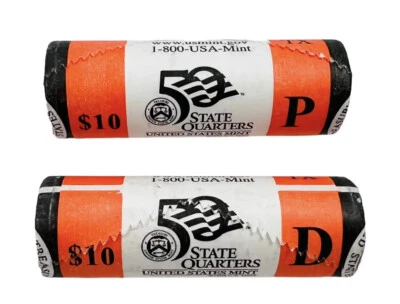 2004 P D IOWA State Quarter Rolls BU US Mint Wrapped Rolls 80 Coins 25¢ - Image 1 of 4