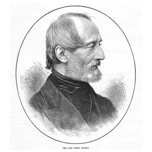 GIUSEPPE MAZZINI italienischer Politiker; Herz Italiens schlagen - antiker Druck 1872 - Bild 1 von 1