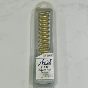 16-21mm Speidel Expansion Twist-O-Flex Two Tone Stainless Ladies Watch Band - Picture 1 of 4