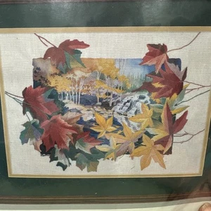 Stitchery Needle Treasures Herbst Wasserfall Herbst Crewel Design by Paul Brent NEU - Bild 1 von 4