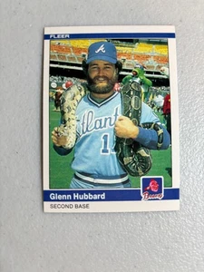1984 Fleer Glenn Hubbard #182 Braves Snake NM - Bild 1 von 2