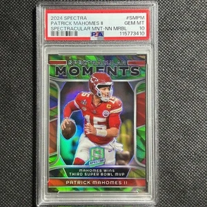 Spectra Patrick Mahomes II 2024 Spectacular Moments mármol neón SSP/4 PSA 10 - Imagen 1 de 2