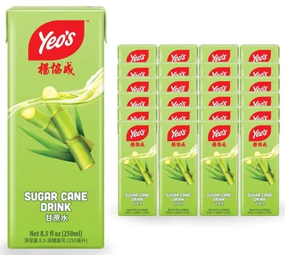 (24 Pack) Yeo's Sugar Cane Juice Drink, Natural Antioxidants & Minerals, 250ml - Image 1 of 3
