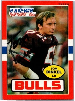 1985 -Tom Dinkel- Topps USFL Autograph/Signed/Auto Football Card #50 Bengals - Image 1 of 2
