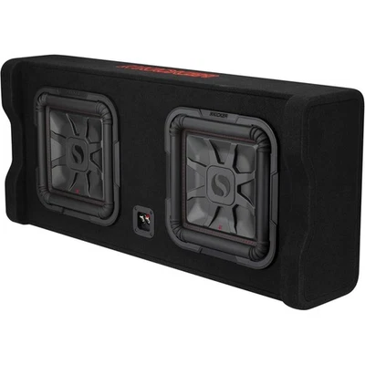 Caja delgada de 12" Kicker 49DL7TDF122 doble disparo L7 Foto 1 de 4