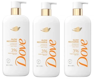 Dove Serum Body Wash Glow Recharge illuminates skin, 18.5 Fl Oz, Pack of 3 - Picture 1 of 6