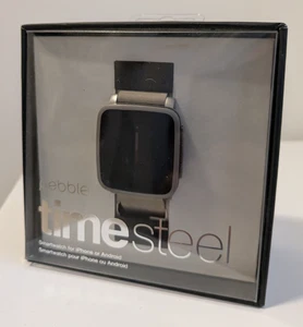 Pebble Time Stahl - funktionstüchtig und verpackt + Ersatzband - sehr guter Zustand - Bild 1 von 19