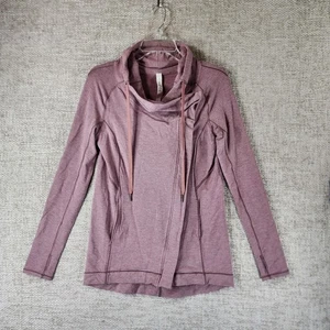Lululemon Assymetrical Zip Jacke Wasserfallausschnitt Damen 2 Mauve Schön! - Bild 1 von 11