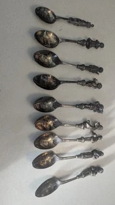 Set mit 9 Reed & Barton Kinder Weihnachten SLVR Löffeln 1980-1987 und extra - Bild 1 von 18