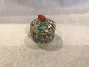 Rare Vintage Herend Hungary Porcelain Flowery and strawberry Trinket Box 6203/C - Picture 1 of 8