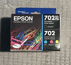 Epson Original 702XL Schwarz 702 Farbe CMY Tintenpatronen 4 Stück 02/2027 Kostenloser Versand - Bild 1 von 4