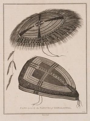 DEEVES (18.Jhd), Kappen der Oonalashka, KSt. Klassizismus Trachten 1750-1799 Dru - Bild 1 von 4