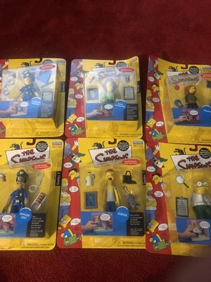 Juego de 6 piezas Playmates Simpsons Serie 7 Oficial Marge, Dolph, Oficial Lou, Cletu Foto 1 de 4