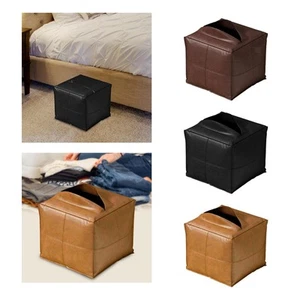 Unstuffed Ottoman Pouf Cover Wedding Gift Convenient Foot Rest for Home - Picture 1 of 23