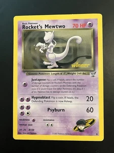 Pokemon Rocket's Mewtwo Oversized JUMBO Winner Promo Card - Picture 1 of 3