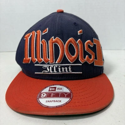 New Era 9Fifty Hat Cap Snapback One Size Fighting Illini University Of Illinois - Image 1 of 4