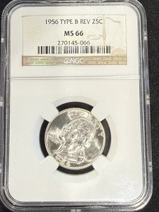 1956 Quarter Dollars Silver Coinage NGC MS-66 - Picture 1 of 5