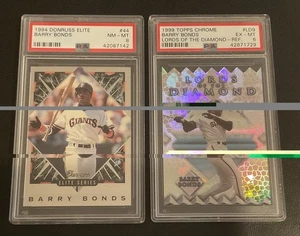 Barry Bonds 1999 Topps Chrome Lords of the Diamond LD9 Refractor PSA 6 & 8 Elite - Bild 1 von 2