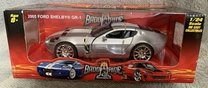 1 Badd Ride 2005 Ford Shelby GR-1 Silver with White Racing Stripes 1:24 scale - Picture 1 of 11
