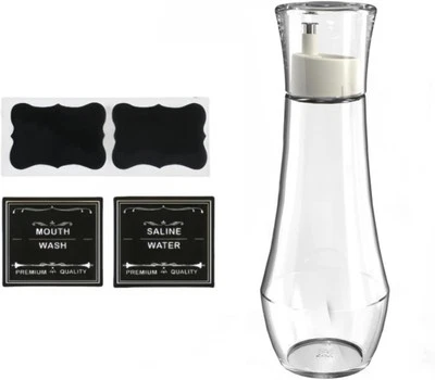 1 Pack Glass Mouthwash Dispenser for Bathroom, 8.8oz Mouth Wash Clear 1P  - Image 1 of 4