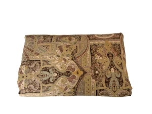 Funda nórdica vintage Ralph Lauren Bellosguardo KING marrón beige tapiz cachemira - Imagen 1 de 5