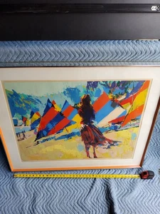 Nicola Simbari "Mädchen mit Segelboot" groß signiert, nummerierter Druck - Bild 1 von 5