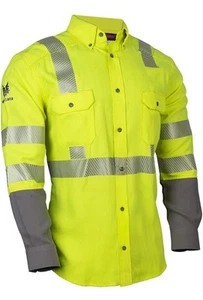 DRIFIRE Men's Fr Hi-vis Lightweight Work Shirt Large Tall - Picture 1 of 4