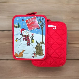 Set porta pupazzo di neve Kay Dee Woodland Natale modello pupazzo di neve nuovo con etichette - Foto 1 di 1