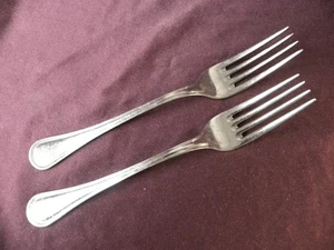 STRATFORD 2 Salad / Dessert Forks Cuisinart 18/10 Stainless Steel KOREA - Picture 1 of 3
