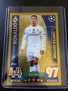 Cristiano Ronaldo LE1 Gold Limited Edition LE1 Topps Match Attax UEFA CL 2015-16 - Picture 1 of 2