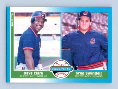 1987 Fleer #644 Dave Clark / Greg Swindell Cleveland Indians Rookie - Image 1 of 2