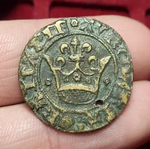 #65-5 ~ Token / Jeton - Type à la couronne - A identifier - petit trou - Foto 1 di 3