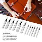12pcs Leather Punch Accurate Diameter One Piece Chip Hole Belt Hole Puncher ◑