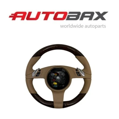 2011 2012 2013 2014 PORSCHE CAYENNE STEERING WHEEL OEM USED 7PP419091AF - Image 1 of 4