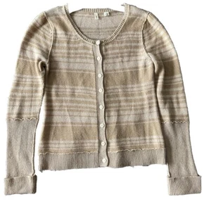 Anthropologie Moth 100% Cashmere Sweater Women's Sz M Button Up Casual Comfort - Picture 1 of 4