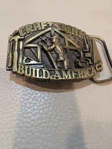 Vintage Gürtelschnalle Craftsman Build America 1993 Seriennr. 4088 - Bild 1 von 9