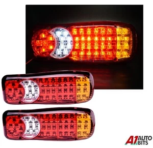 2X LED Rear Lights 12V For Citroen DAF Fiat Opel Nissan Peugeot Renault Chassis - Picture 1 of 12