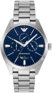Emporio Armani AR11553 Herren Uhr Mondphase Analog 5ATM Edelstahl Silber - Bild 1 von 6