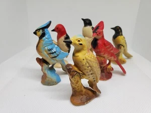 Lote de 6 pájaros de celuloide cardinal de 1940, Blue Jay, Oriole, pájaro carpintero + 2 más - Imagen 1 de 17